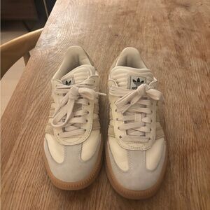 Adidas Cream and Tan Sneakers